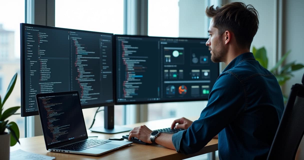 Senior developer freelancing on custom Laravel project dashboard